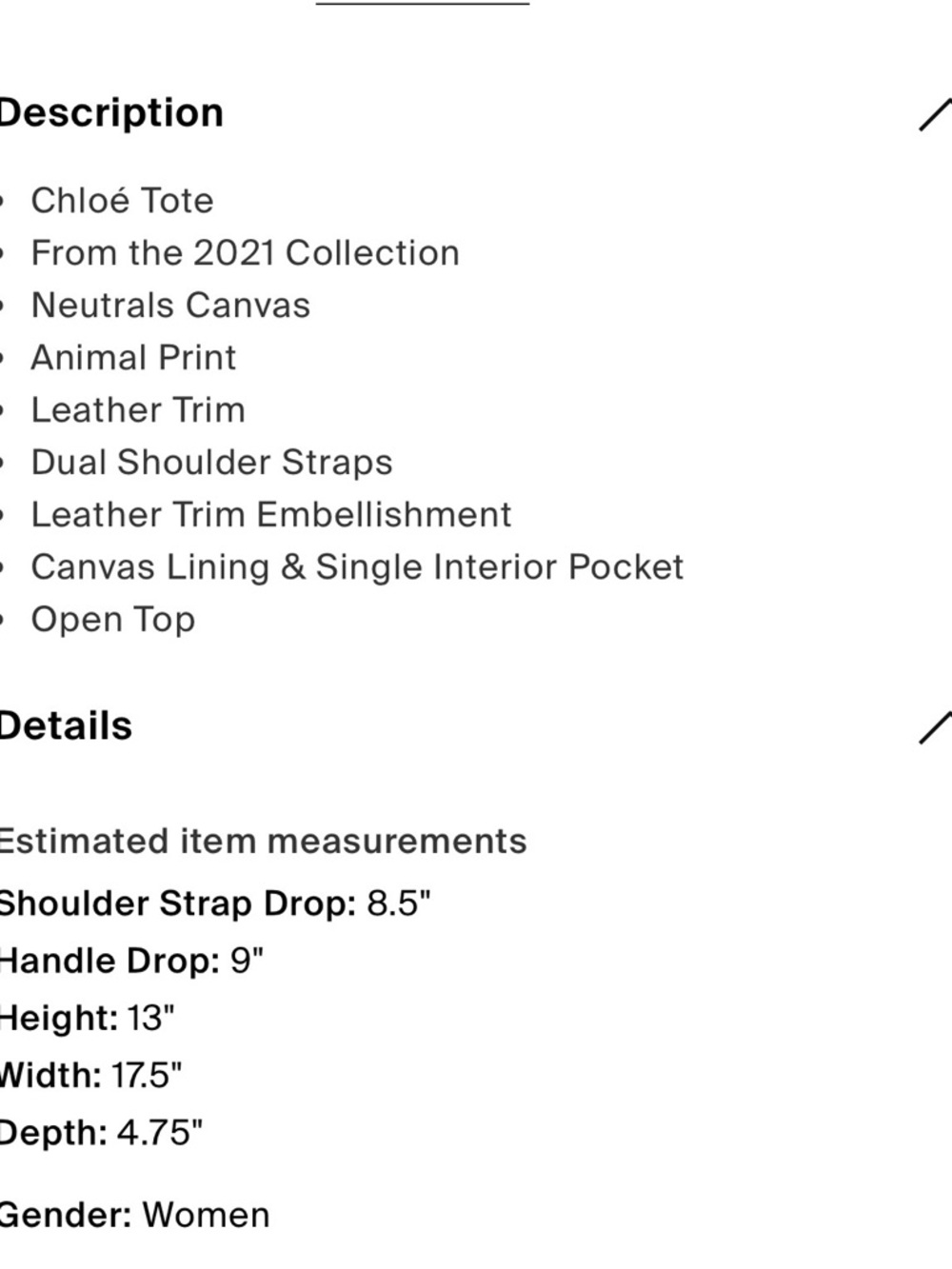 Large Chloe Canvas Tote Bag with Brown Trim - Picture 11 of 11